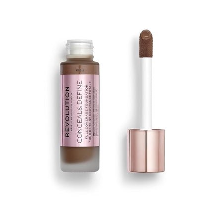 Makeup Revolution Conceal and Define Concealer Full Coverage Matte Finish C17.7 for Dark Deep Skin Tones Vegan Cruelty - Free 0.7 Fl Oz - Maison des fragrances