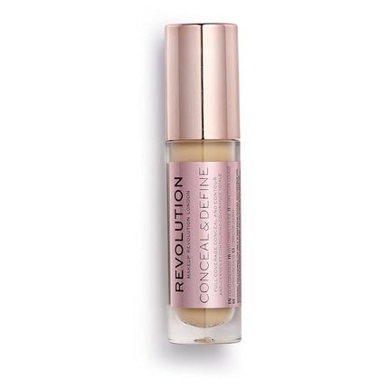 Makeup Revolution Conceal and Define Concealer Full Coverage Matte Finish C9.2 for Medium/Tan Skin Tones Vegan Cruelty - Free 0.7 Fl Oz - Maison des fragrances