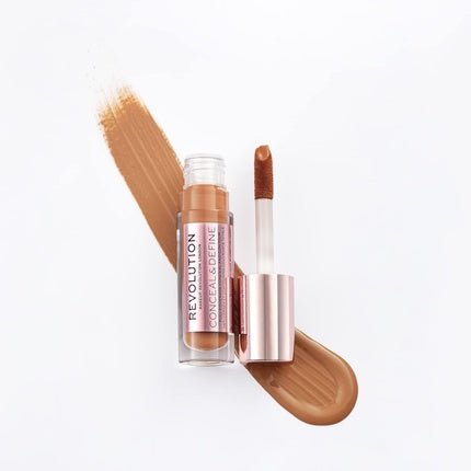 Makeup Revolution Conceal & Define Concealer Full Coverage Makeup Matte Finish Long Wear Vegan C14.5 4ml - Maison des fragrances