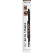 Makeup Revolution Duo Brow Definer Pencil with Brush Dark Brown - Maison des fragrances