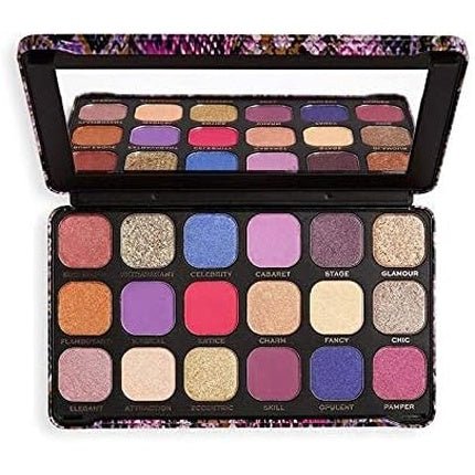 Makeup Revolution Forever Flawless Eyeshadow Palette Show Stopper Red 18 Shades 19.8g - Maison des fragrances