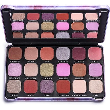Makeup Revolution Forever Flawless Eyeshadow Palette Unconditional Love 18 Shades 19.8g - Maison des fragrances