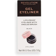 Makeup Revolution Gel Eyeliner Pot With Brush Black - 3g - Maison des fragrances