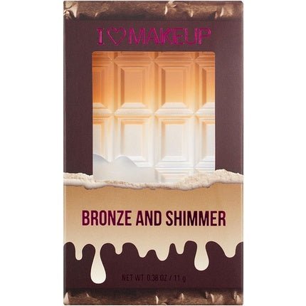 Makeup Revolution I Heart Makeup Chocolate Contour Palette Bronze & Shimmer 11g - Maison des fragrances