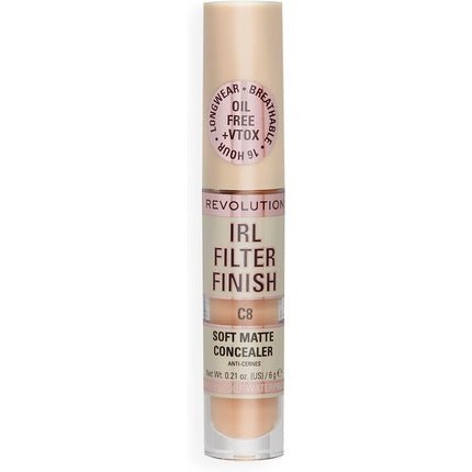 Makeup Revolution IRL Filter Finish Concealer Medium to Full Coverage 6g C8 - Maison des fragrances