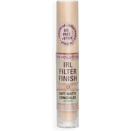 Makeup Revolution IRL Filter Finish Concealer Medium to Full Coverage C3 6g - Maison des fragrances