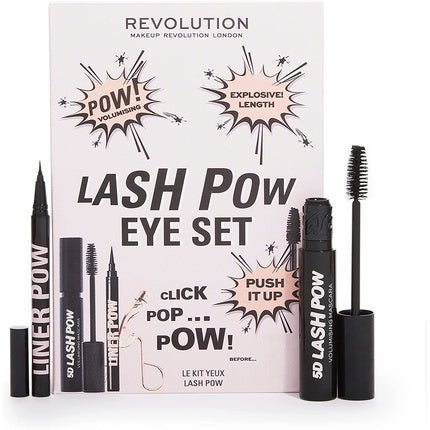 Makeup Revolution Lash Pow Eye Set Mascara and Eyeliner - Maison des fragrances