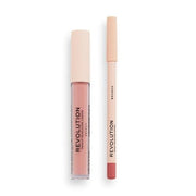 Makeup Revolution London Lip Contour Kit Brunch Lip Gloss and Lip Liner Duo 1ml 1g - Maison des fragrances