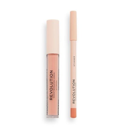 Makeup Revolution London Lip Contour Kit Stunner Lip Gloss and Lip Liner Duo 1ml 1g - Maison des fragrances