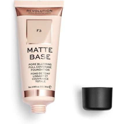 Makeup Revolution Matte Base Foundation F3 28ml - Maison des fragrances
