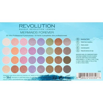Makeup Revolution Mermaids Forever 32 Eyeshadow Palette 20g - Maison des fragrances