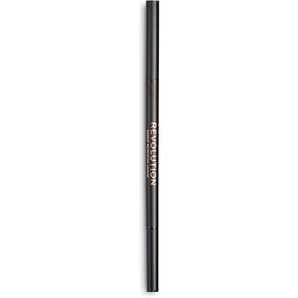Makeup Revolution Precise Brow Pencil Dual Ended Eyebrow Pencil and Spoolie Brush Fine Tip Medium Brown 9g - Maison des fragrances
