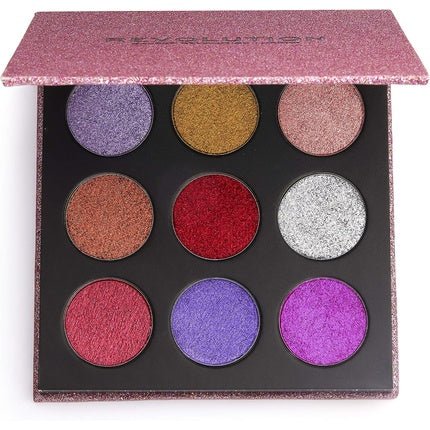 Makeup Revolution Pressed Glitter Eyeshadow Diva 9 Shades 13.5g - Maison des fragrances