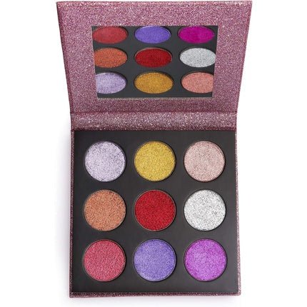 Makeup Revolution Pressed Glitter Eyeshadow Diva 9 Shades 13.5g - Maison des fragrances
