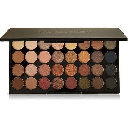 Makeup Revolution Shimmers and Matte Nudes Ultra 32 Eyeshadows Flawless Palette - Maison des fragrances