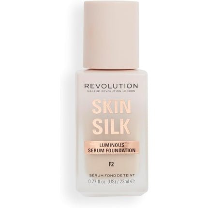 Makeup Revolution Skin Silk Serum Foundation Light to Medium Coverage with Hyaluronic Acid F2 23ml - Maison des fragrances