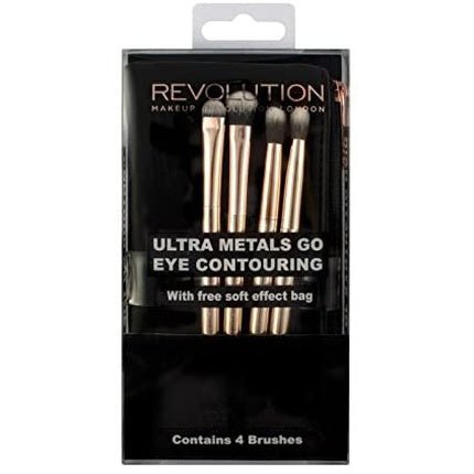 Makeup Revolution Ultra Metals Go Eye Contouring Brush Set - Maison des fragrances