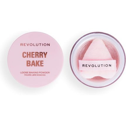 Makeup Revolution Y2K Baby Cherry Bake Loose Powder & Puff Face Baking Powder with Applicator Universal Shade Cherry Pink 3.2g - Maison des fragrances