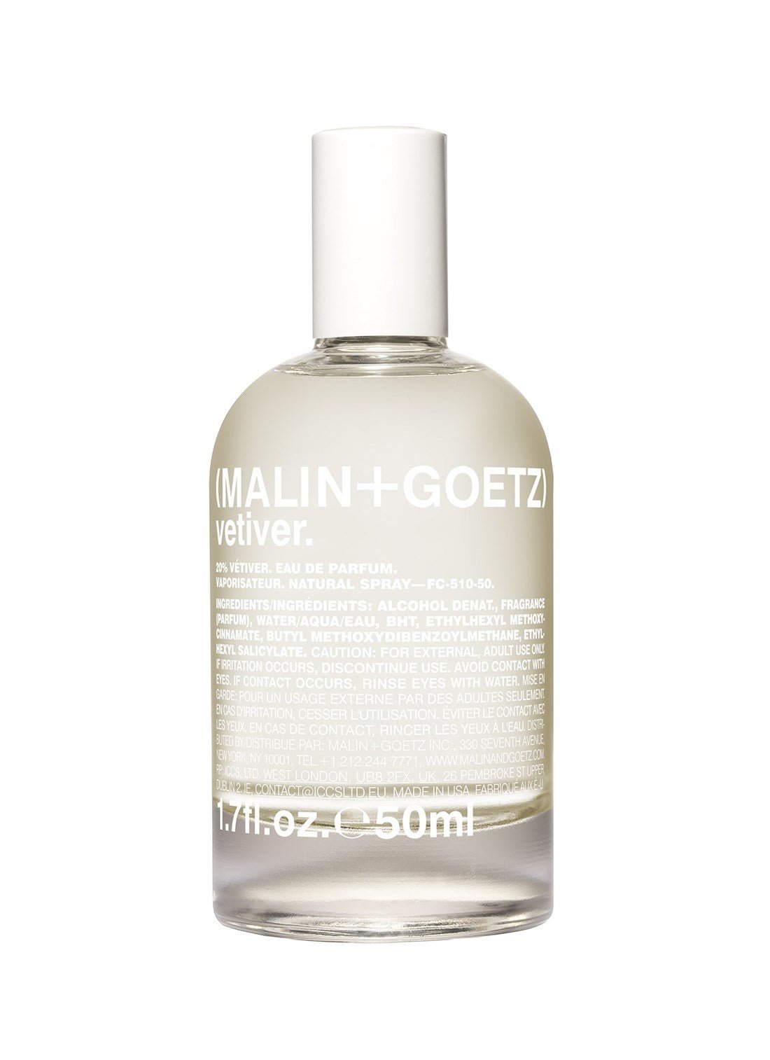 Malin + Goetz Malin + Goetz Vetiver Eau de Parfum 50ml Unisexe - Maison des fragrances