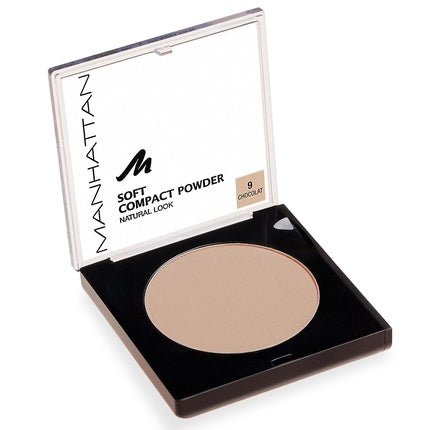 Manhattan Soft Compact Powder Light Compact Powder with Powder Puff for a Matte, Even Complexion Color Chocolate 9 - Maison des fragrances