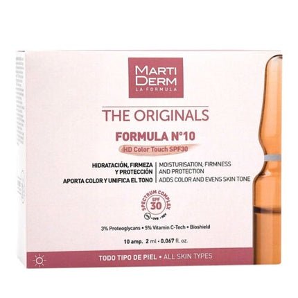 Martiderm Formula No10 HD Color Touch LSF30 10 Ampoules - Maison des fragrances