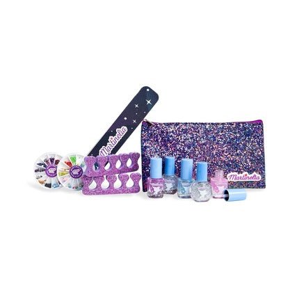 MARTINELIA GALAXY DREAMS NAIL SET & COSMETIC BAG Colorful Kids Nail Polish Set with Cosmetic Bag - Ideal Gift for Girls - Maison des fragrances