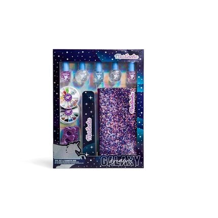 MARTINELIA GALAXY DREAMS NAIL SET & COSMETIC BAG Colorful Kids Nail Polish Set with Cosmetic Bag - Ideal Gift for Girls - Maison des fragrances