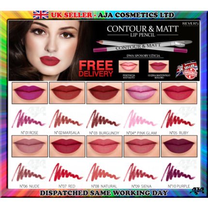 Matte Lip Liner Pencil Pen Contour Velvet Makeup 10 Colors Long Lasting - Maison des fragrances