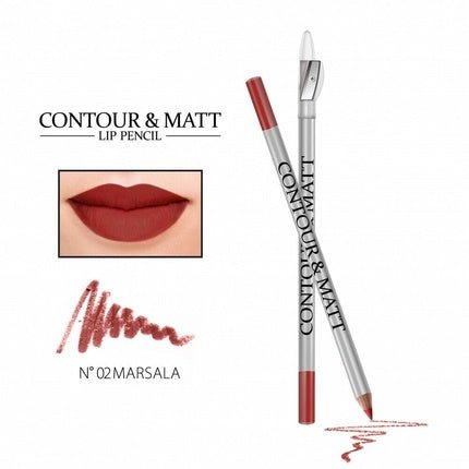 Matte Lip Liner Pencil Pen Contour Velvet Makeup 10 Colors Long Lasting - Maison des fragrances