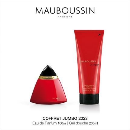 Mauboussin Jumbo Set in Red Eau de Parfum 100ml Shower Gel 200ml - Maison des fragrances