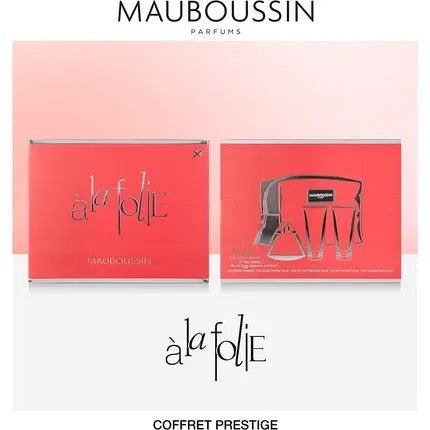 Mauboussin Prestige Box 2021 A La Folie Eau de Parfum 100ml Perfumed Shower Gel 100ml Perfumed Body Milk 100ml Amber Elixir Candle 110g - Maison des fragrances