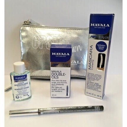 Mavala Travel Eyelash Set with Double Lash Mascara, Kajal Pencil, and Eye Makeup Remover - Maison des fragrances