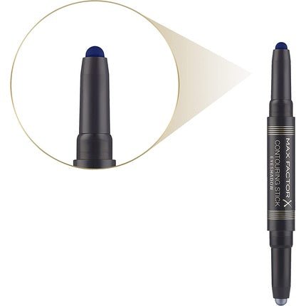 Max Factor Contouring Stick Eyeshadow 2 in 1 003, Silver Storm & Midnight Blue - Maison des fragrances