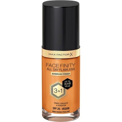 Max Factor Facefinity 3 - in - 1 All Day Flawless Foundation SPF 20 Warm Praline 30ml - Maison des fragrances