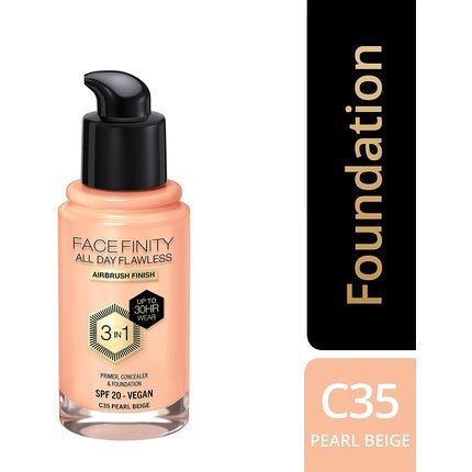 Max Factor Facefinity 3 - in - 1 All Day Flawless Liquid Foundation SPF 20 - Maison des fragrances