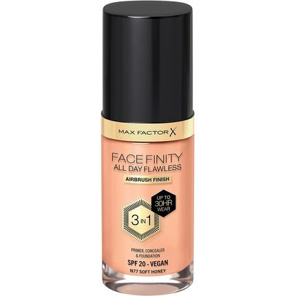 Max Factor Facefinity 3 - in - 1 All Day Flawless Liquid Foundation SPF 20 77 - Maison des fragrances