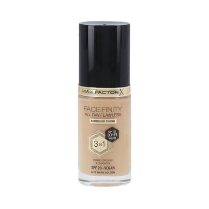 Max Factor Facefinity All Day Flawless 3 - in - 1 30H Foundation W76 Warm Golden 30ml - Maison des fragrances