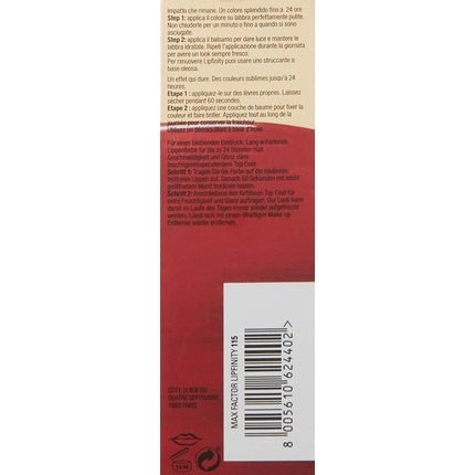 Max Factor Lipfinity Long - Lasting Two Step Lipstick 115 Confident 4.2g - Maison des fragrances
