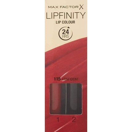 Max Factor Lipfinity Long - Lasting Two Step Lipstick 115 Confident 4.2g - Maison des fragrances