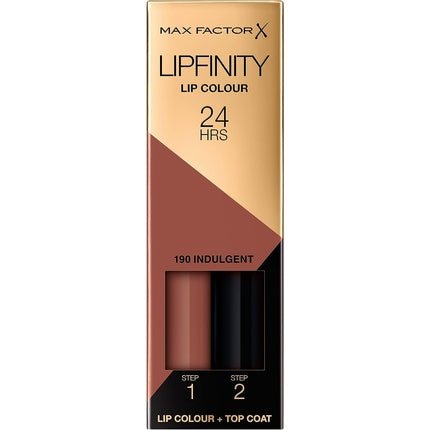 Max Factor Lipfinity Long - Lasting Two Step Lipstick 190 Indulgent 4.2g - Maison des fragrances