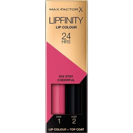 Max Factor Lipfinity Long - Lasting Two Step Lipstick 24 Stay Cheerful 4.2g - Maison des fragrances