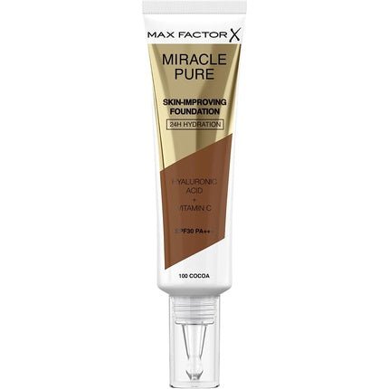 Max Factor Miracle Pure Foundation Cocoa 100 - Maison des fragrances