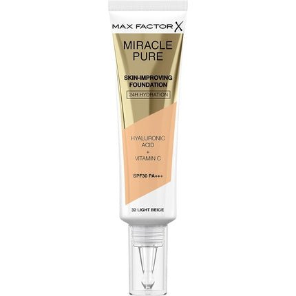 Max Factor Miracle Pure Foundation Light Beige 32 - Maison des fragrances