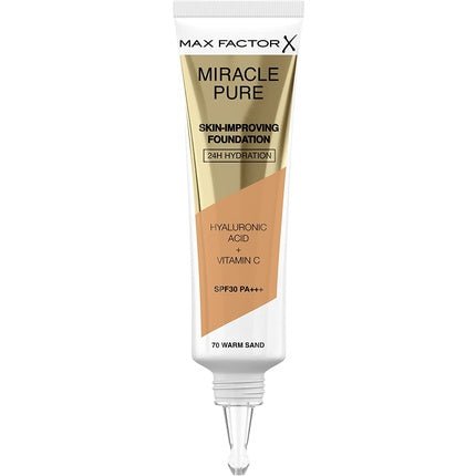 Max Factor Miracle Pure Foundation Warm Sand 70 30ml - Maison des fragrances