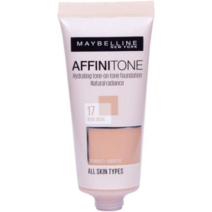 Maybelline Affinitone Unifying Foundation Cream 17 Rose Beige 30ml - Maison des fragrances