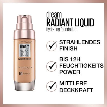 Maybelline Dream Satin Liquid Foundation 041 Warm Beige 30ml - Maison des fragrances