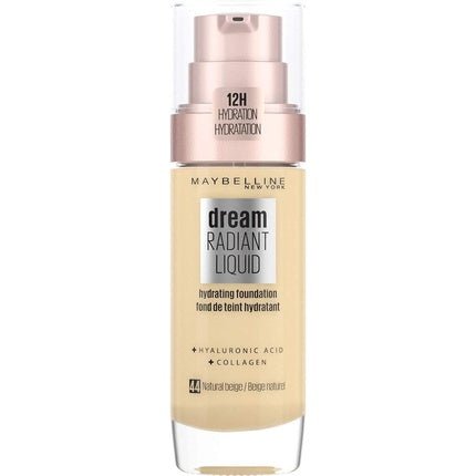Maybelline Dream Satin Liquid Hydrating Foundation with Hyaluronic Acid and Collagen 44 Natural Beige - Maison des fragrances
