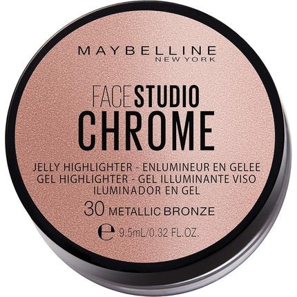 Maybelline Face Studio Chrome Jelly Highlighter Metallic Bronze 30 9.5ml - Maison des fragrances