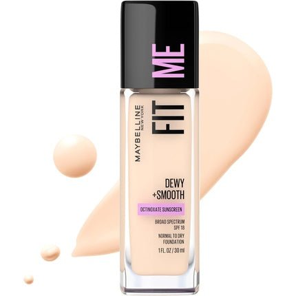 Maybelline Fit Me Dewy + Smooth Foundation Fair Porcelain 1 fl oz 30ml - Maison des fragrances