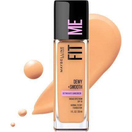 Maybelline Fit Me Dewy + Smooth Foundation Soft Tan 1 fl oz 30ml Beige - Maison des fragrances